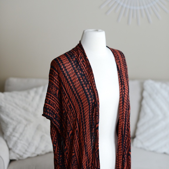 Anthropologie Roffe Beach Cover-Up Duster Tribal Print - Picture 5 of 9